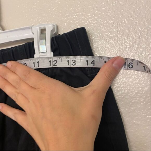 Forever 21 black 100% cotton Cargo carpenter wide Pants pull on Y2K grunge S - Picture 11 of 11